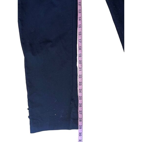 Ted Baker High Paper Bag Waist Tapered Black Trouser Pants size 6 - Picture 12 of 13